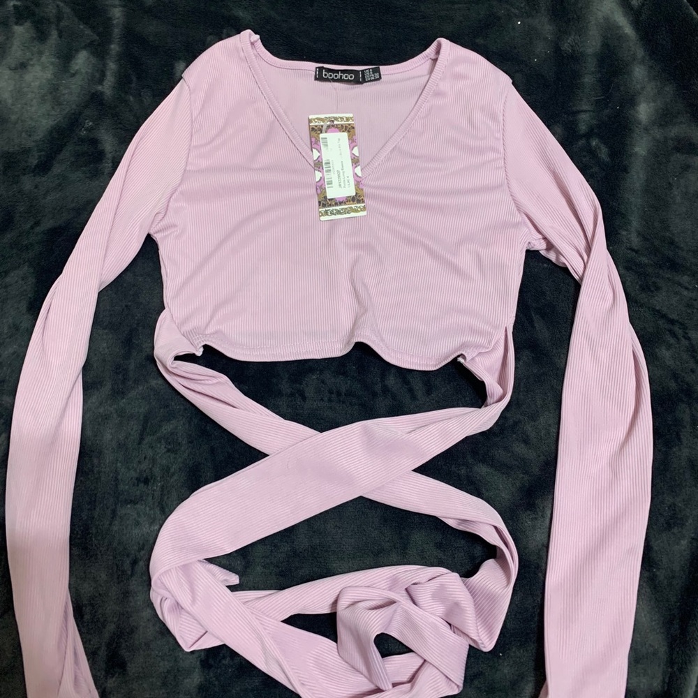 BooHoo wrap around shirt